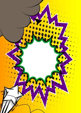 Çizgi film arkaplanı, soyut duvar kağıdı, çizgi roman arkaplanı. Retro vektör çizgi romanları pop sanat tasarımı.