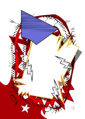 Süper Çizgi Film Arkaplanı, çizgi roman soyut sayfa düzenleme arkaplanı. Retro vektör çizgi romanları pop sanat tasarımı illüstrasyonu.