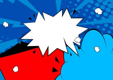 Soyut klasik karikatür arka planı, çizgi roman arka planı. Retro vektör çizgi romanları pop sanat tasarımı.