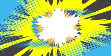 Soyut klasik karikatür arka planı, çizgi roman arka planı. Retro vektör çizgi romanları pop sanat tasarımı.