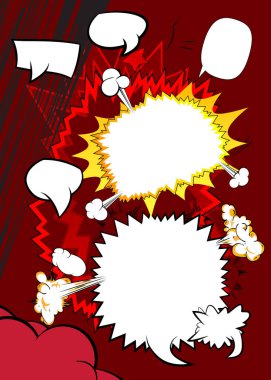 Klasik soyut çizgi film arkaplanı, çizgi roman arkaplanı. Retro vektör çizgi romanları pop sanat tasarımı.