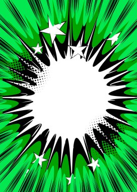 Basit karikatür arkaplanı, çizgi roman soyut konuşma balonu arkaplanı. Retro vektör çizgi romanları pop sanat tasarımı illüstrasyonu.