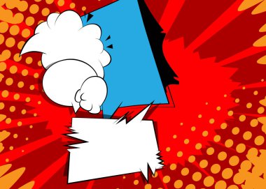 Çizgi film, karikatür arkaplanı, çizgi roman arkaplanı. Retro vektör çizgi romanları pop sanat çizimi tasarımı.