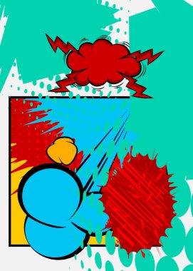 Çizgi film Süper Arkaplan, çizgi roman soyut arkaplan. Retro vektör çizgi romanları pop sanat çizimi tasarımı.