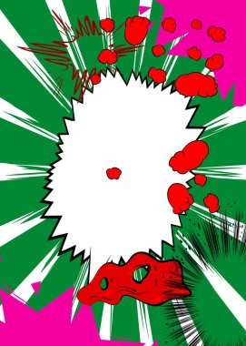 Çizgi film Süper Arkaplan, çizgi roman soyut arkaplan. Retro vektör çizgi romanları pop sanat çizimi tasarımı.