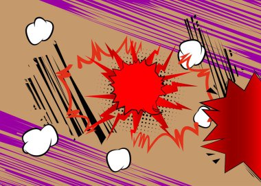 Çizgi film Süper Arkaplan, çizgi roman soyut arkaplan. Retro vektör çizgi romanları pop sanat çizimi tasarımı.