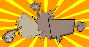 Çizgi film arkaplanı, çizgi roman gri ve sarı retro vektör çizgi roman pop sanat tasarımı.