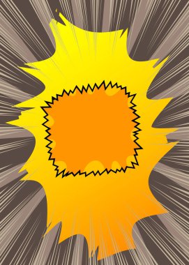 Çizgi film arkaplanı, çizgi roman gri ve sarı retro vektör çizgi roman pop sanat tasarımı.