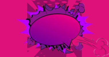 Çizgi film sarı ve yeşil arkaplan animasyonu, çizgi roman arka plan videosu. Retro vektör çizgi romanları pop sanat tasarımı.