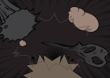 Çizgi film Gri ve Siyah zemin, çizgi roman arkaplanı. Retro vektör çizgi romanları pop sanat tasarımı.