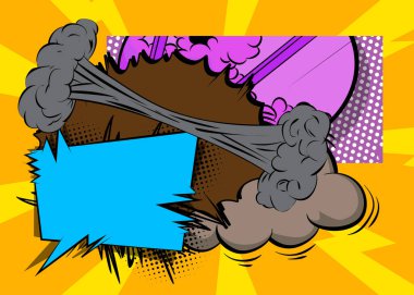 Çizgi film arkaplanı, çizgi roman arkaplanı. Retro vektör çizgi romanları pop sanat tasarımı.