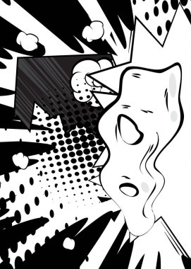 Çizgi film Beyaz Arkaplan, Vektör çizgi roman Klasik poster. Retro vektör çizgi romanları pop sanat tasarımı.