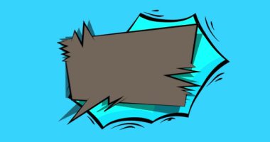 Gray ve Blue çizgi roman arkaplan animasyonu. Retro çizgi romanlar pop sanat konuşma balonu, video tasarımı.