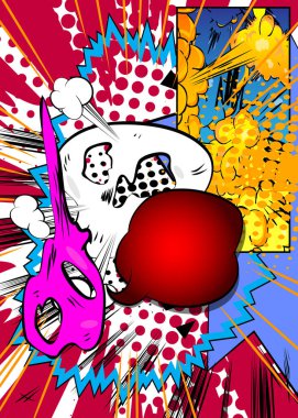 Çizgi film süper arka planı, çizgi roman arkaplanı. Retro vektör çizgi romanları pop sanat tasarımı.