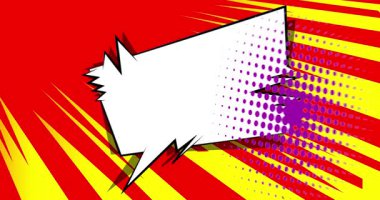 Harika bir karikatür arka plan animasyonu, çizgi roman arka plan videosu. Retro vektör çizgi romanları pop sanat tasarımı.