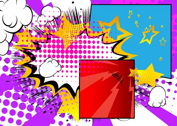 Çizgi film arkaplanı, çizgi roman arkaplanı. Retro vektör çizgi romanları pop sanat tasarımı.