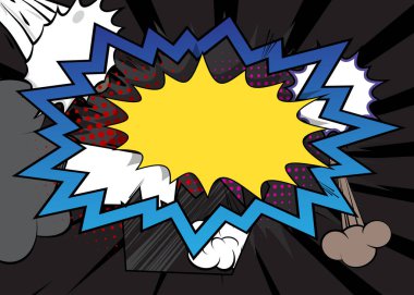 Çizgi film, çizgi roman geçmişi. Retro vektör çizgi romanları pop sanat tasarımı.