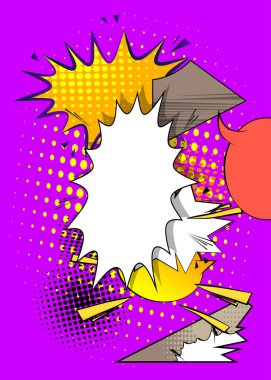 Çizgi film, çizgi roman geçmişi. Retro vektör çizgi romanları pop sanat tasarımı.