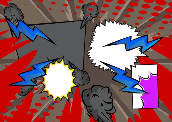 Çizgi film, çizgi roman geçmişi. Retro vektör çizgi romanları pop sanat tasarımı.