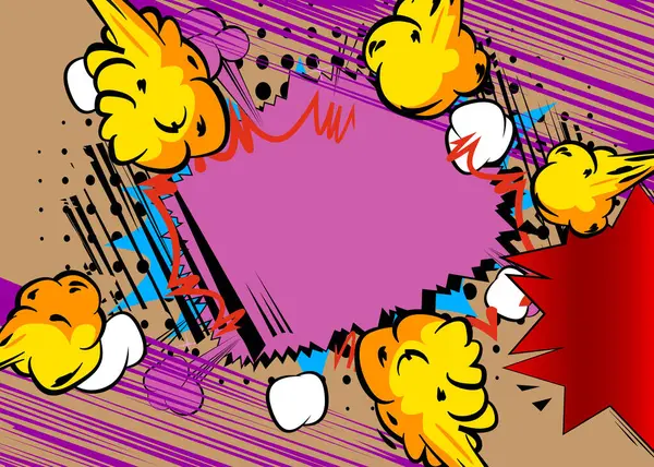 Çizgi film, çizgi roman geçmişi. Retro vektör çizgi romanları pop sanat tasarımı.