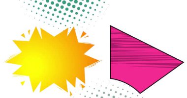 Süper karikatür arkaplan animasyonu, çizgi roman arka plan videosu. Retro çizgi roman pop sanat tasarımı.