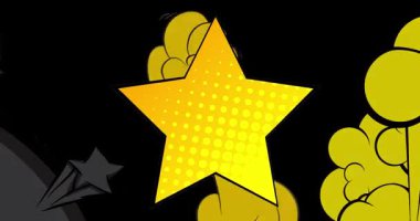 Çizgi film yıldızı, çizgi roman retro vektör çizgi roman pop sanat tasarımı.