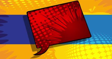 Çizgi film arkaplan animasyonu, çizgi roman arka plan videosu. Retro çizgi roman pop sanat tasarımı.