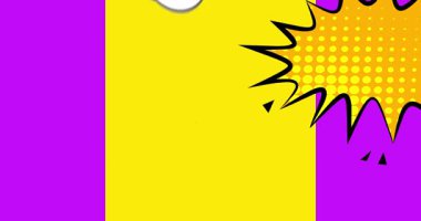 Çizgi film arkaplan animasyonu, çizgi roman arka plan videosu. Retro vektör çizgi romanları pop sanat tasarımı.