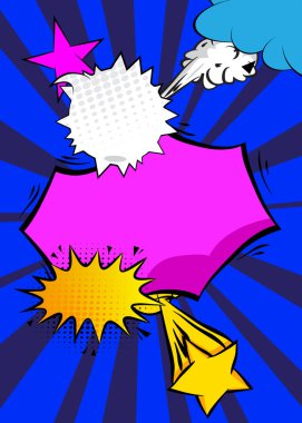 PrintModern yaratıcı pop sanatı enerjik çizgi roman tarzı arka plan. Çizgi film efektleri patlama tasarımı.