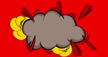 Çizgi film arkaplan animasyonu, çizgi roman arka plan videosu. Retro klasik çizgi roman pop sanat tasarımı.