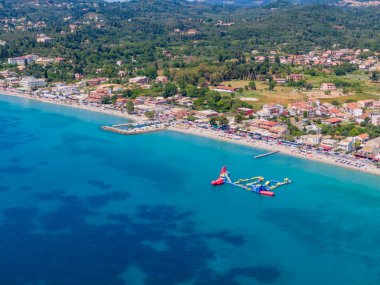 İHA görüntüsü Ipsos Körfezi Korfu İyon Adaları Yunanistan, Avrupa