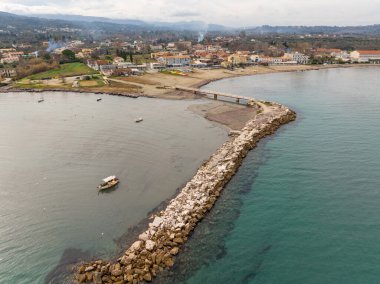 Yunanistan İyon Adası Korfu. Kuzey Korfu, Yunanistan 'daki Roda plajı. Yüksek kalite fotoğraf