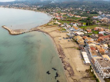Yunanistan İyon Adası Korfu. Kuzey Korfu, Yunanistan 'daki Roda plajı. Yüksek kalite fotoğraf