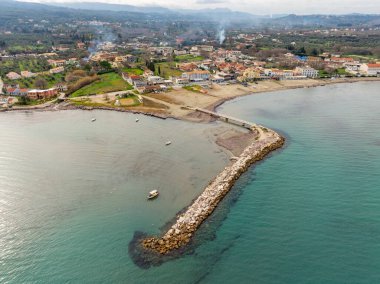 Yunanistan İyon Adası Korfu. Kuzey Korfu, Yunanistan 'daki Roda plajı. Yüksek kalite fotoğraf