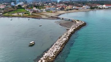 Yunanistan İyon Adası Korfu. Kuzey Korfu, Yunanistan 'daki Roda plajı. Yüksek kalite fotoğraf