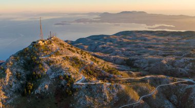 Panoramic Landscape of Mount Pantokrator at Corfu, Greece clipart