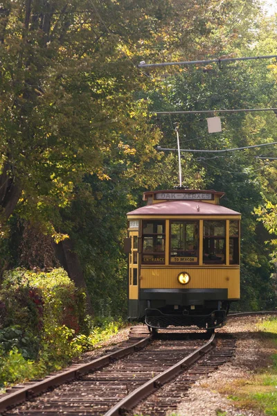 Eine Teleaufnahme Mit Blick Auf Die Historische Trolley Linie Minneapolis — Stockfoto