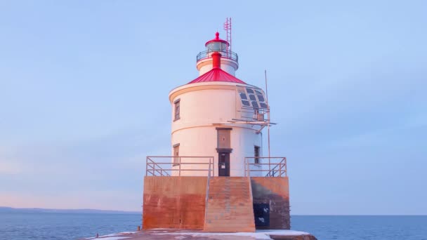 Wisconsin Point Superior Lighthouse — Αρχείο Βίντεο