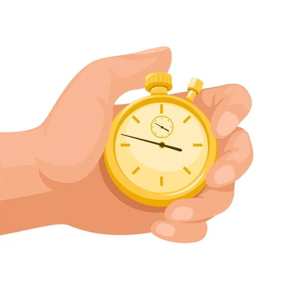 Relógio Bolso Clássico Símbolo Cronômetro Vector Ilustração Desenho Animado — Vetor de Stock
