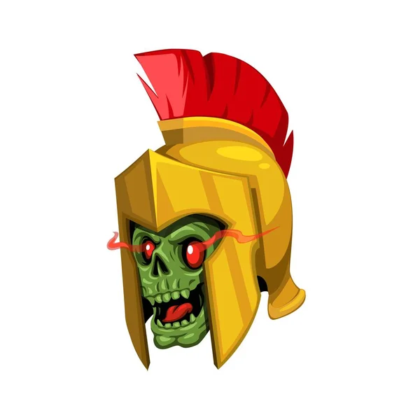 Zombie Usa Caballero Dorado Mascota Ejército Muertos Vivientes Dibujos Animados — Vector de stock