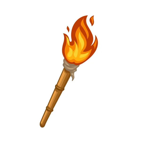 Бамбуковый Вектор Традиционного Символа Факелами — стоковый вектор