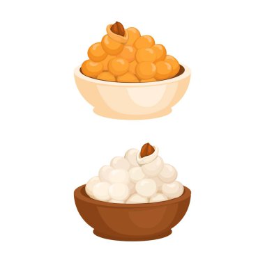 Atıştırmalık Bowl Koleksiyonu Çizgi Film Çizgi Roman Çizim Vektörü