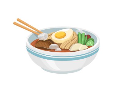 Yemek Çubuğu Çizgi Film Çizim Vektörlü Soğuk Erişte