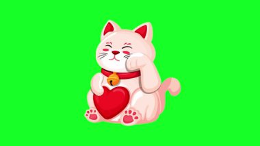 Maneki Neko Aşk Karakteri Çizgi Film Animasyonu