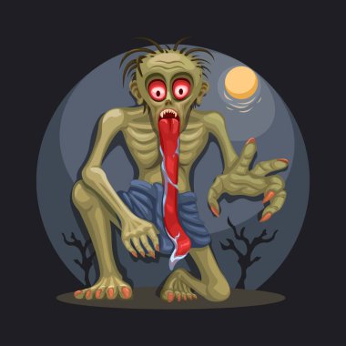 Phi Pret Tayland Hayalet Folklor Çizgi Film Çizim Vektörü