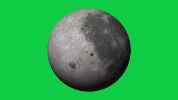 Měsíc Planet Green Screen Měsíc Vesmíru Zelená Obrazovka Měsíc 3840 — Stock video