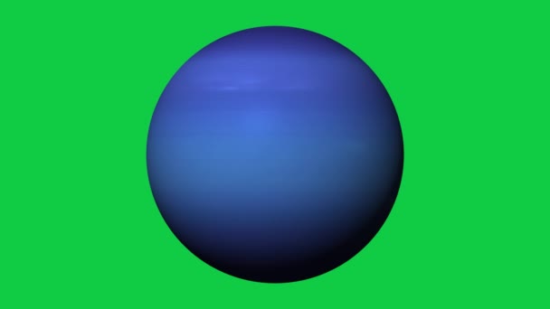 Neptun Planet Green Screen Neptun Kosmosie Zielony Ekran Neptun 3840 — Wideo stockowe