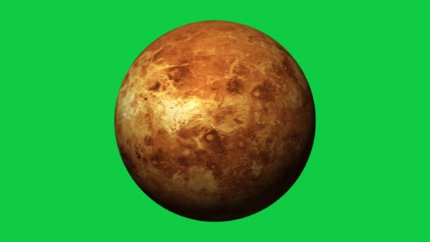 Venus Planet Pantalla Verde Venus Espacio Pantalla Verde Venus 3840 — Vídeos de Stock