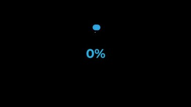 Circle percentage diagrams Science Futuristic Loading Circle Ring. Loading Transfer Download Animation 0-20% in Blue science effect.