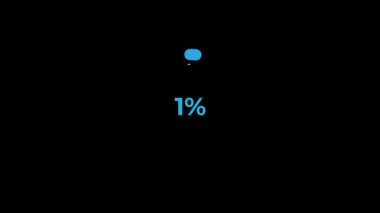 Circle percentage diagrams Science Futuristic Loading Circle Ring. Loading Transfer Download Animation 0-30% in Blue science effect.